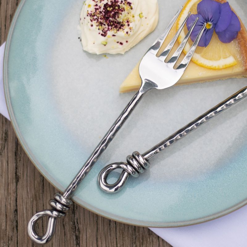 Hammered Knot Dessert/Appetiser Fork