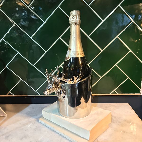 Art  Louis Vuitton Champagne Bottle Art Tabletop Display Wooden