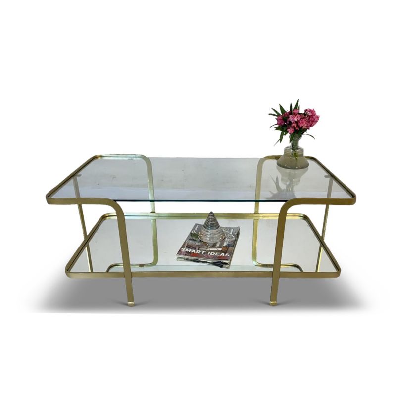 Retro Style Coffee Table With Glass Top, Are Glass Top Tables Out Of Style